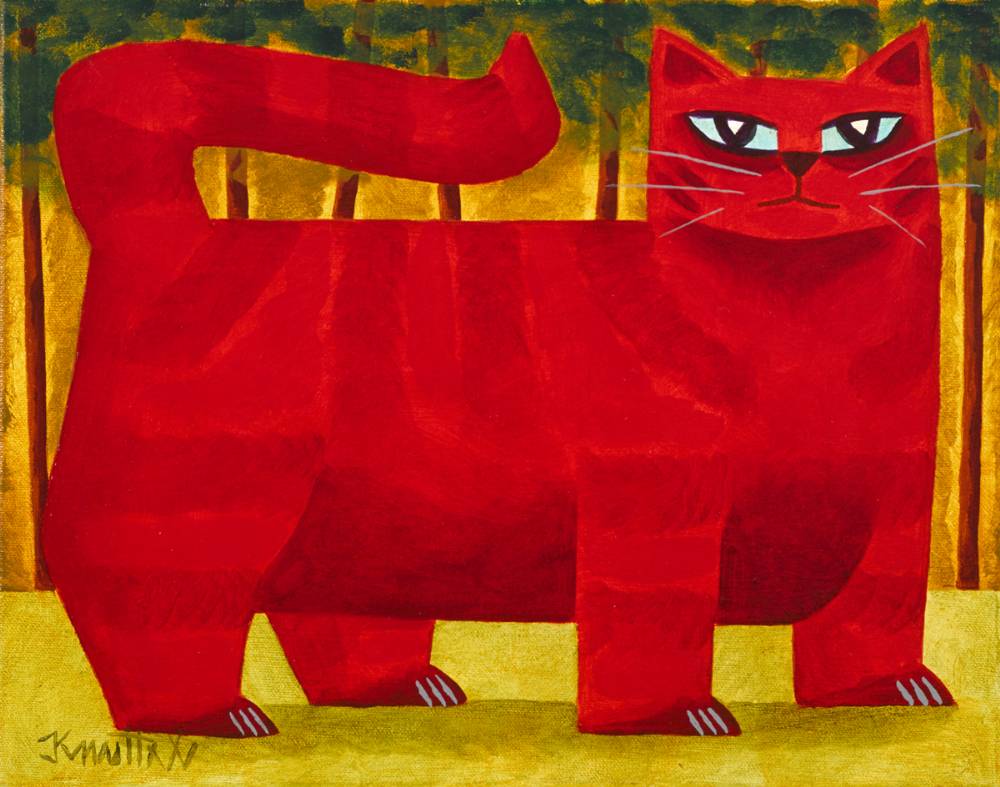 RED CAT by Graham Knuttel (b.1954) (b.1954) at Whyte's Auctions
