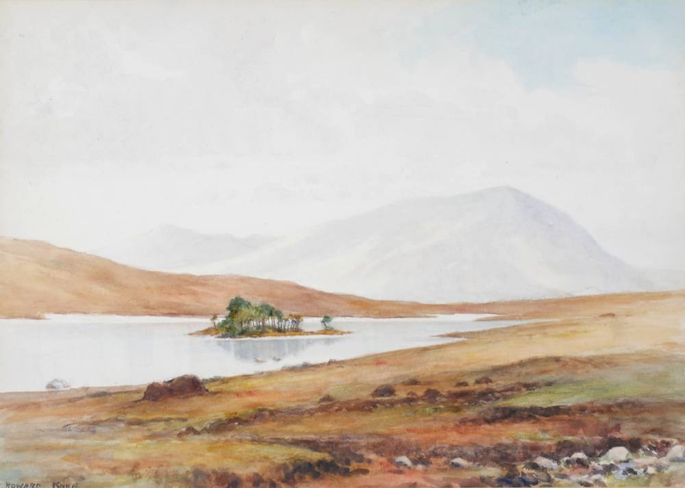 LAKE SCENE WITH MOUNTAINS IN THE DISTANCE by Frederick Howard Knee (1889-1971) at Whyte's Auctions
