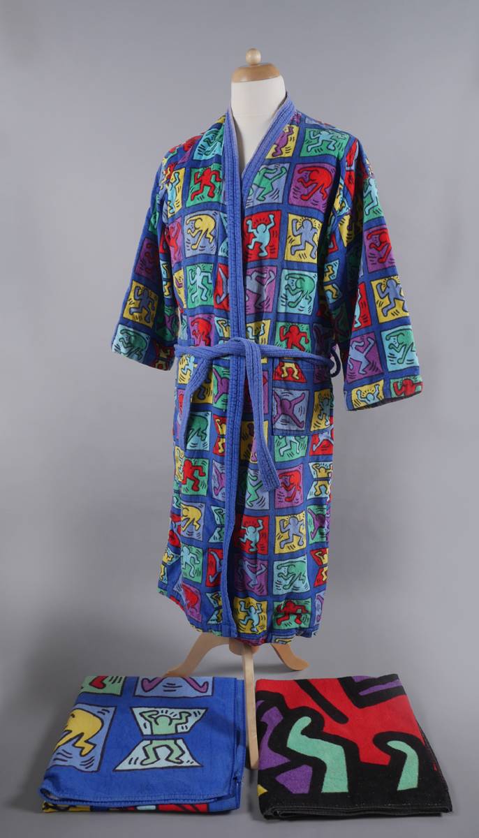 BATHROBE & TWO TOWELS, 1982 by Keith Haring (American, 1958-1990) at Whyte's Auctions
