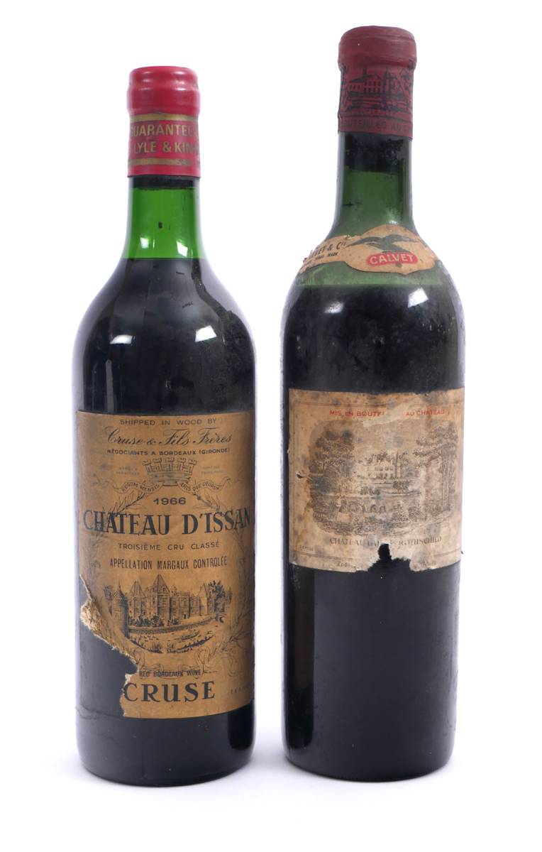 Ch�teau d'Issan, 3�me Cru class�, Margaux, 1966 and a bottle of Ch�teau Lafite Rothschild. at Whyte's Auctions