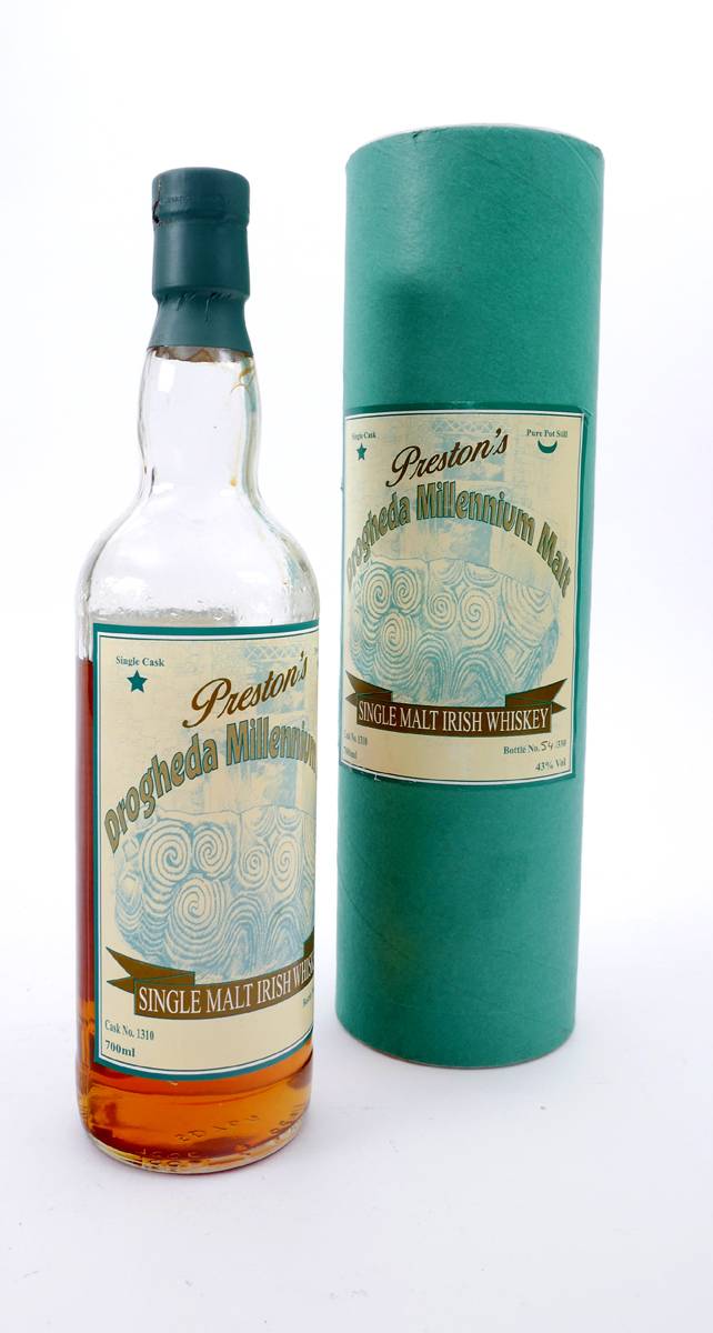 Preston's Drogheda Millennium Malt, Pure Pot Still, Single Cask Irish Whiskey, one bottle. at Whyte's Auctions