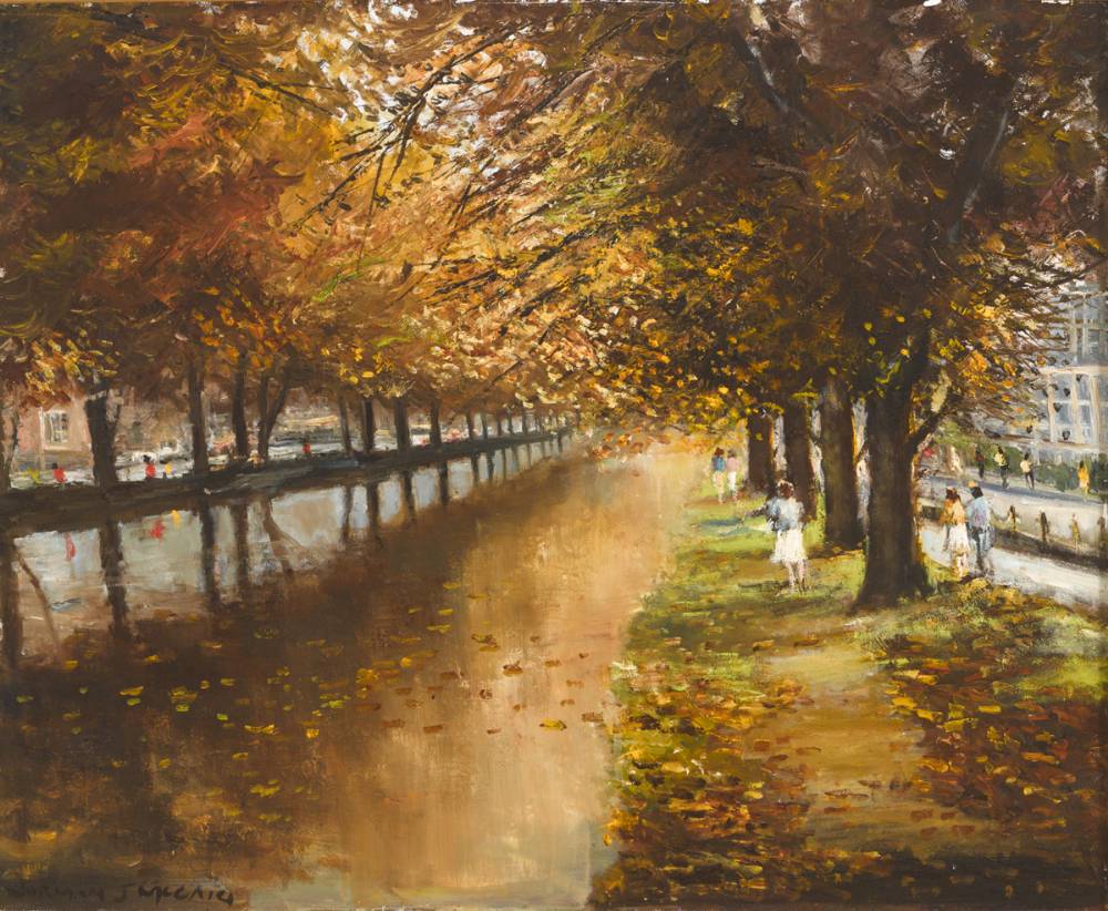 CANAL AT MESPIL ROAD, DUBLIN by Norman J. McCaig (1929-2001) at Whyte's Auctions