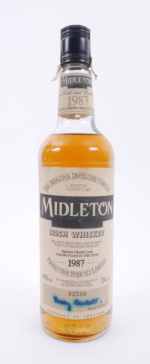 Midleton Very Rare Irish whiskey, 1987, one bottle. at Whyte's Auctions