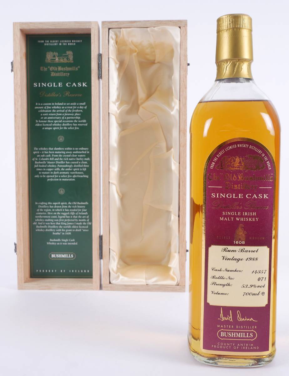 Bushmills Distiller's Reserve, 1988, Single Cask, Irish Whiskey, one bottle. at Whyte's Auctions