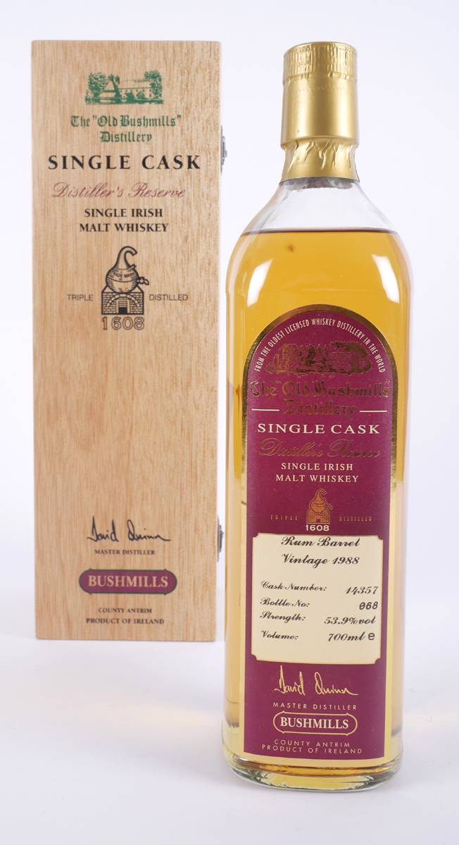 Bushmills Distiller's Reserve, 1988, single cask, Irish Whiskey, one bottle. at Whyte's Auctions