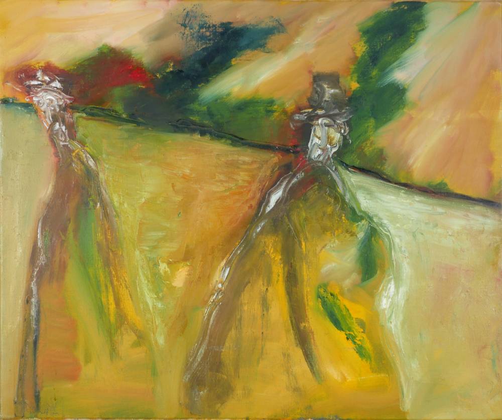 THE TWO TRAVELLERS, 1972 by Gerald Davis (1938-2005) at Whyte's Auctions