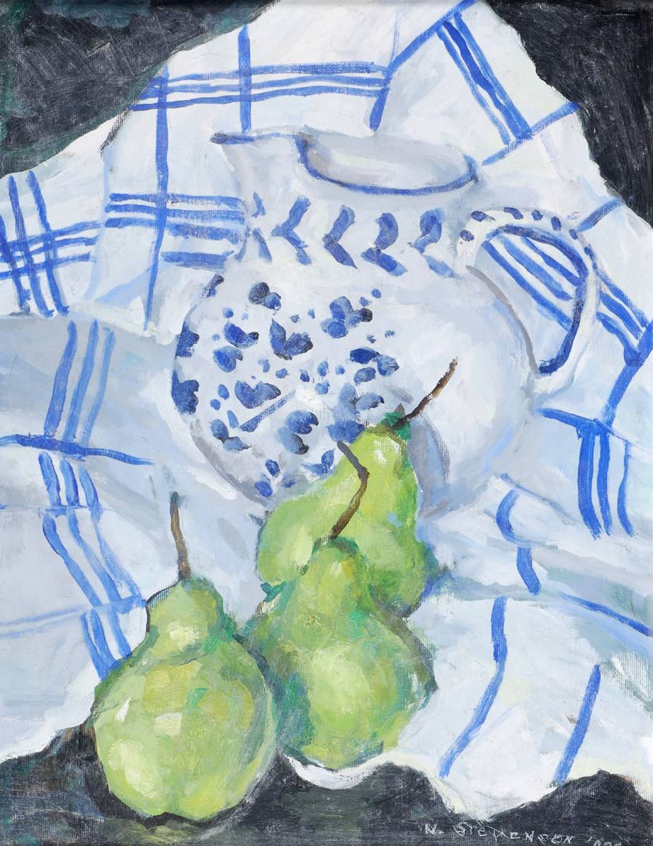 STILL LIFE WITH JUG AND PEARS, 2002 by Nuala Stephenson (1921 - 2010) (1921 - 2010) at Whyte's Auctions