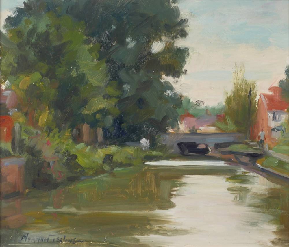 GRAND CANAL, DUBLIN by Norman Teeling (b.1944) at Whyte's Auctions