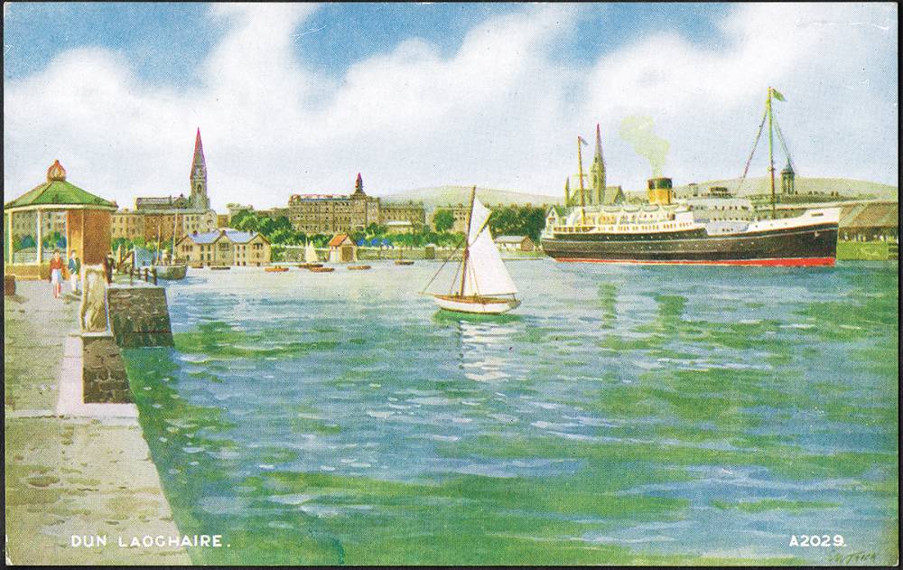 Postcards. Co. Dublin: Dun Laoghaire (Kingstown) collection in album leaves. (100+) at Whyte's Auctions