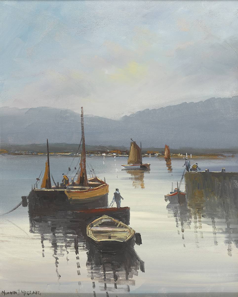 FISHING BOATS, BUNBEG, COUNTY DONEGAL by Norman J. McCaig (1929-2001) at Whyte's Auctions