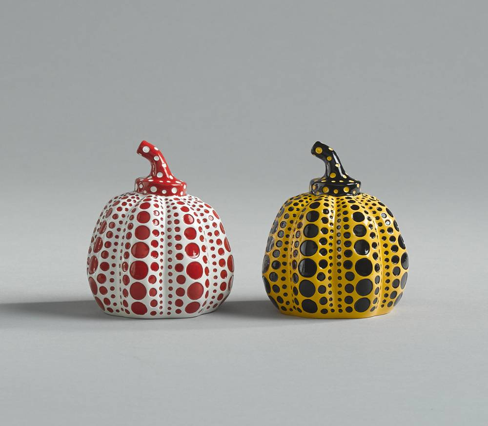 PUMPKINS (A PAIR) by Yayoi Kusama (Japanese, b. 1929) at Whyte's Auctions