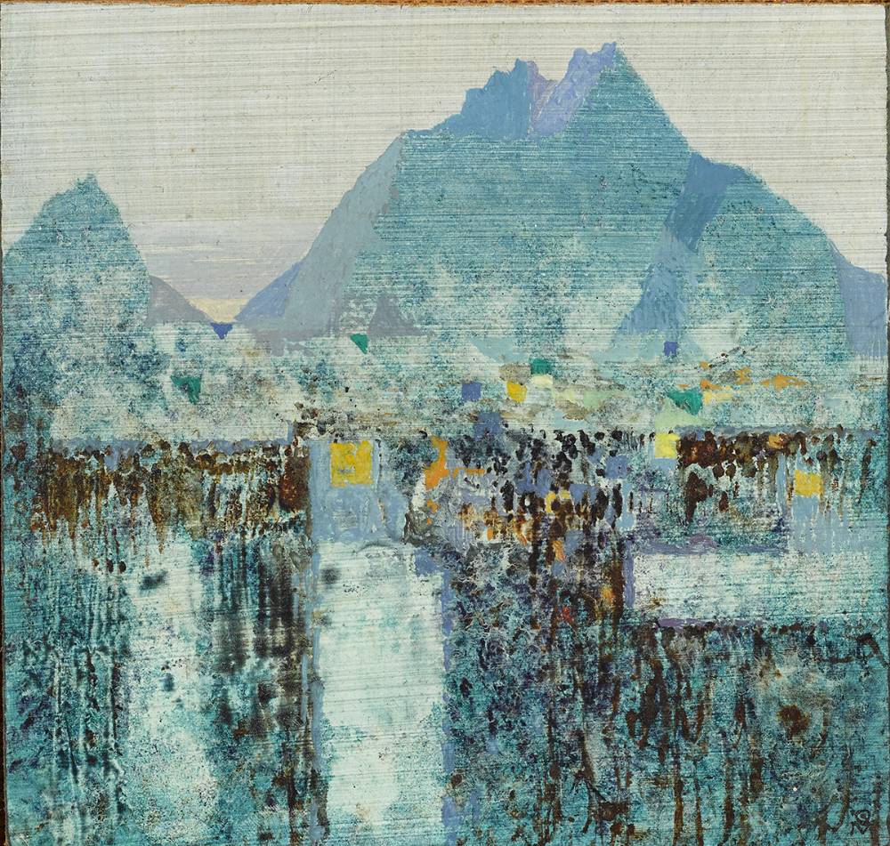 MOURNE PAINTING (BLUE), 1970 by Colin Middleton sold for �1,900 at Whyte's Auctions