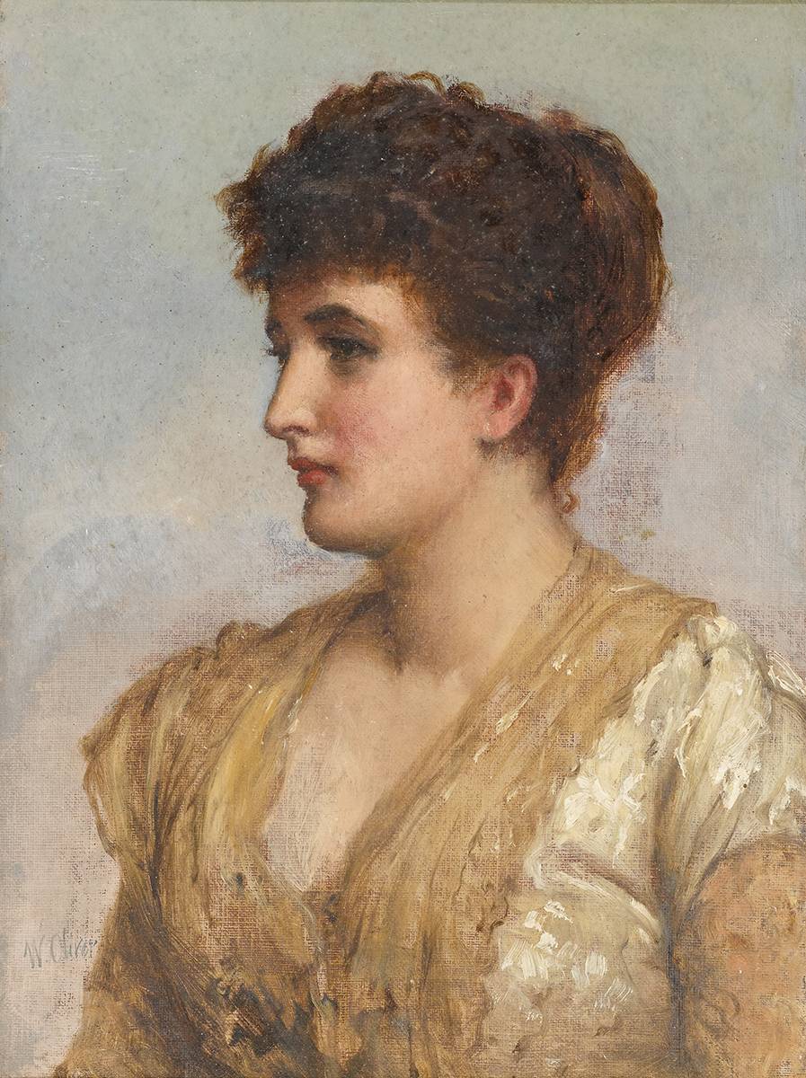 PORTRAIT OF A LADY by William Oliver (1823-1901) at Whyte's Auctions