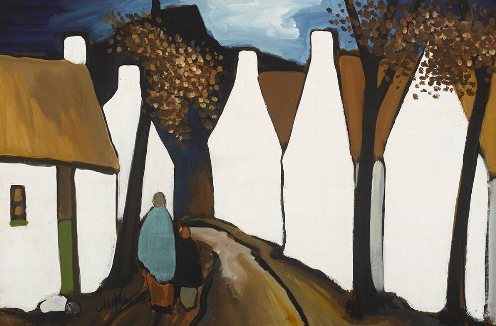 SHAWLIES AND COTTAGES by Markey Robinson (1918-1999) at Whyte's Auctions