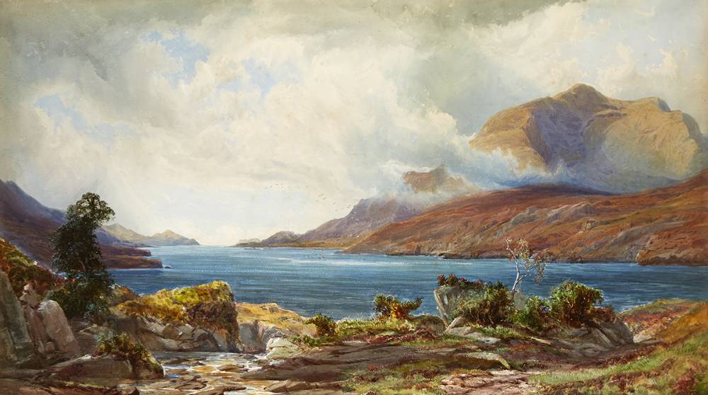 MOUNTAIN, KILLARY BAY, CONNEMARA, 1878 by John Faulkner sold for �1,000 at Whyte's Auctions