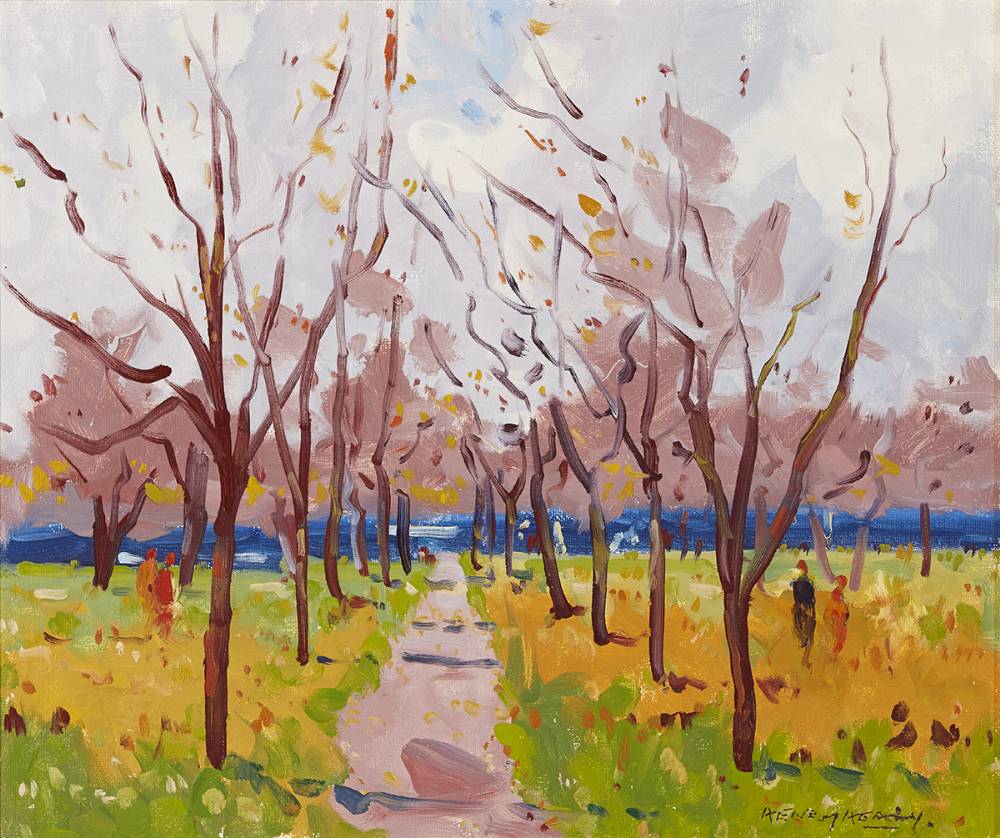 AUTUMN, PEOPLE'S GARDEN, 1982 by Henry Healy RHA (1909-1982) at Whyte's Auctions