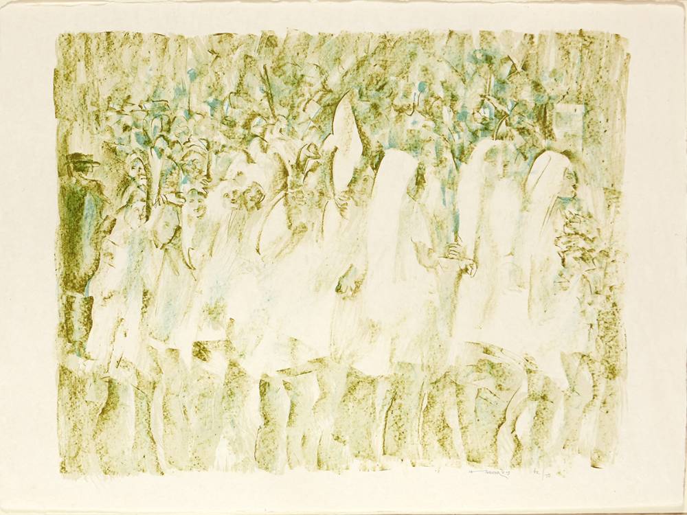 PROCESSION WITH LILLIES I, 1991 by Louis le Brocquy HRHA (1916-2012) at Whyte's Auctions