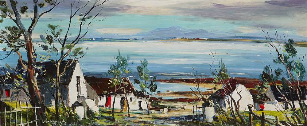 COTTAGES, CONNEMARA by Kenneth Webb RWA FRSA RUA (b.1927) at Whyte's Auctions
