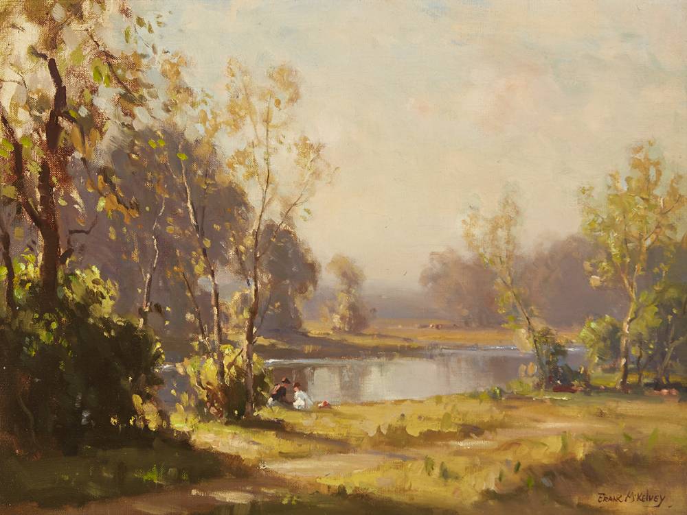 PICNIC ON THE LAGAN by Frank McKelvey RHA RUA (1895-1974) at Whyte's Auctions