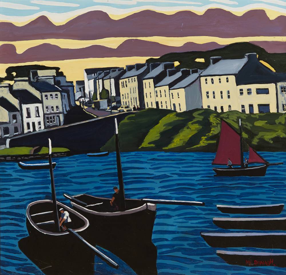 EARLY MORNING, ROUNDSTONE, COUNTY GALWAY by David McDonagh (1955-2008) at Whyte's Auctions