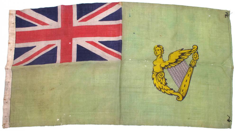 19th century green Irish ensign, of small proportions. at Whyte's Auctions
