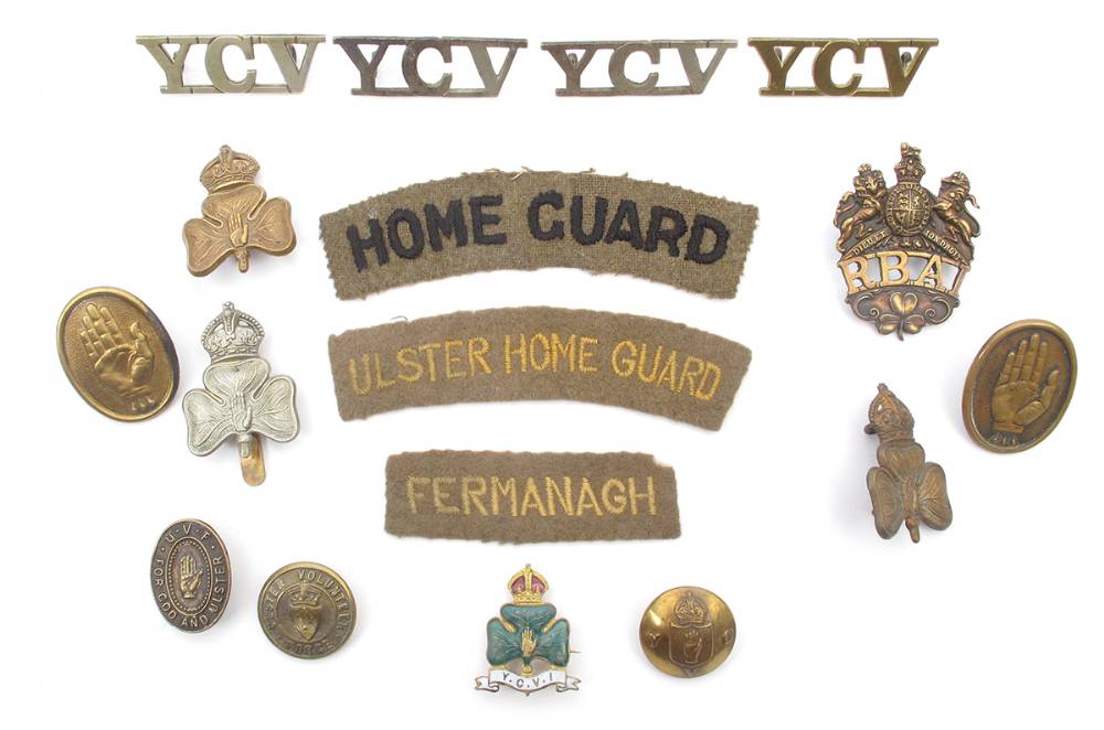 1912-1918 36th (Ulster) Division, collection of badges and buttons. at Whyte's Auctions