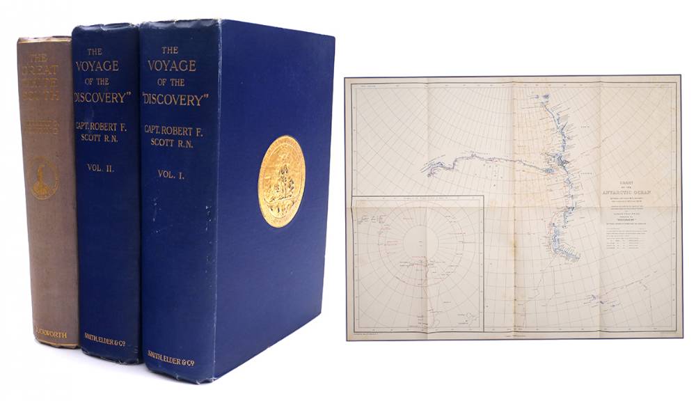 Polar exploration. Scott, Robert Falcon. The Voyage of the 'Discovery' and Ponting, Herbert. The Great White South. at Whyte's Auctions