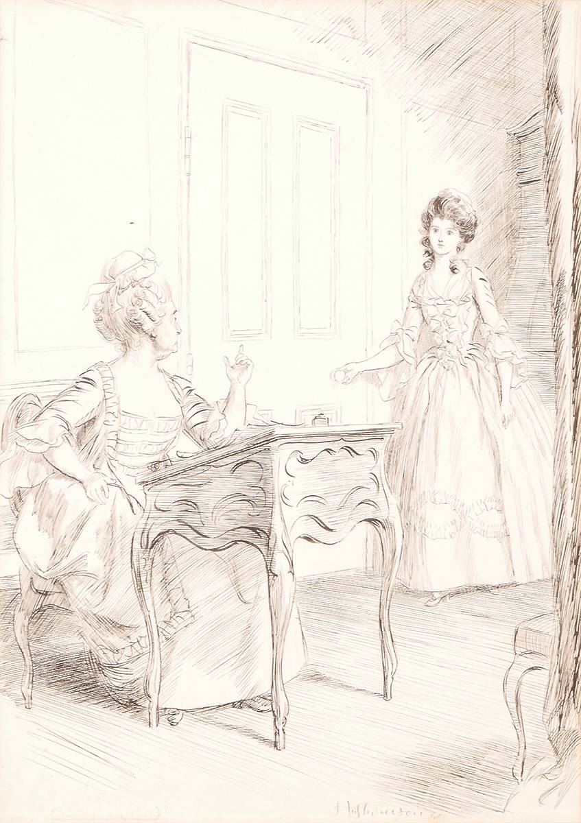 Book illustration by Hugh Thompson for Frances Burney, 'Evilina'. at Whyte's Auctions
