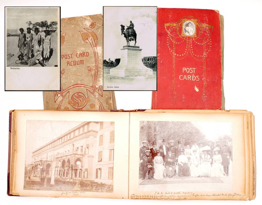 Three albums of postcards photographs and ephemera relating to HRH The Duke of and Duchess of Connaught and Strathearn. at Whyte's Auctions