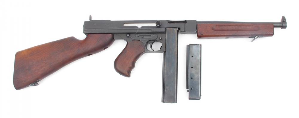 1943 Thompson M1 A1 .45 calibre sub-machine gun. at Whyte's Auctions