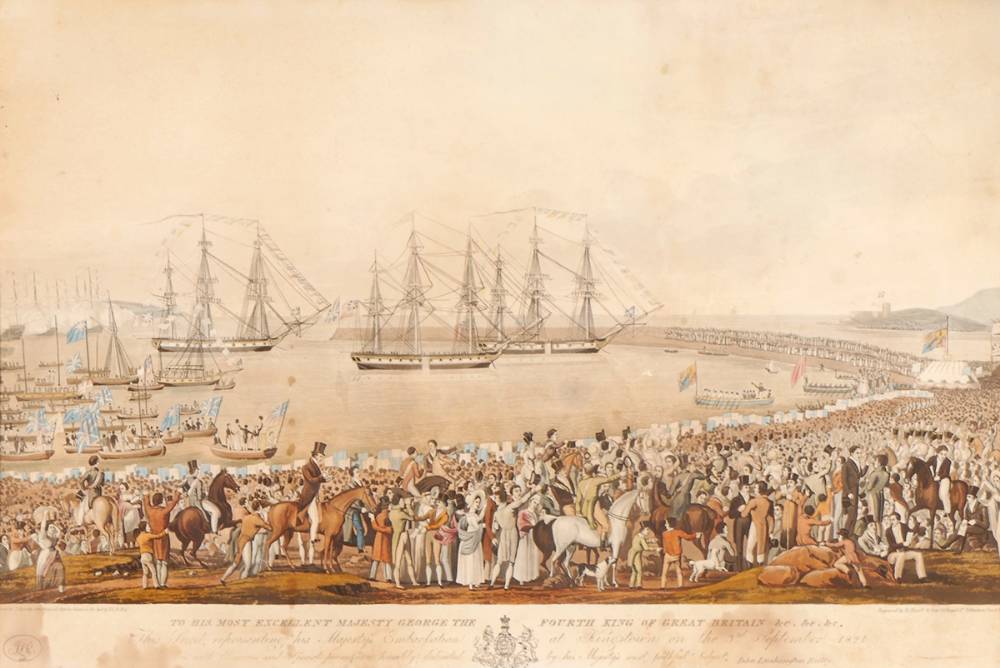 1821 Visit of George IV to Ireland, a pair of coloured aquatints. at Whyte's Auctions
