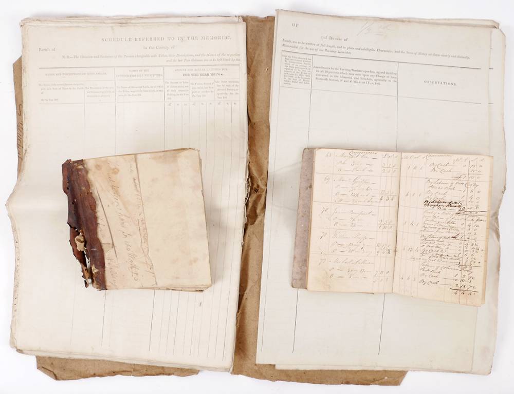 1826-1833 Parish of Templemichael, Co. Waterford, Record of Tithes and Tithe Owner's Relief Fund application. at Whyte's Auctions