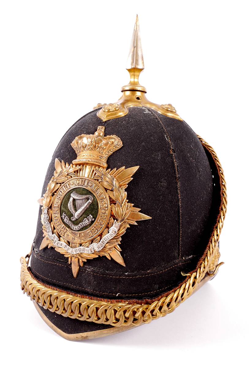 1882 Connaught Rangers officer's helmet. at Whyte's Auctions