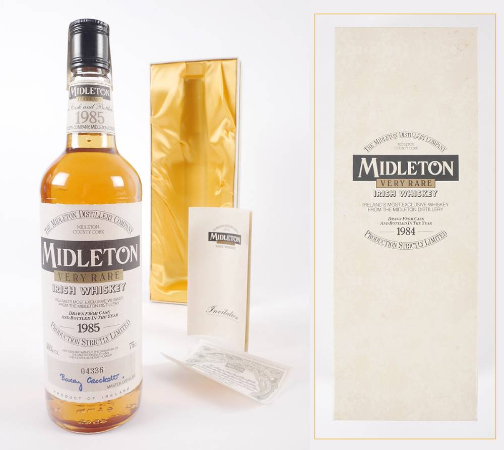 Midleton Very Rare Irish Whiskey, 1985. One bottle in 1984 presentation box. at Whyte's Auctions