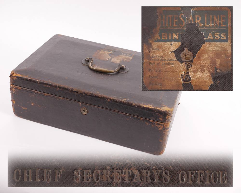 George V Chief Secretary's Office despatch box. at Whyte's Auctions