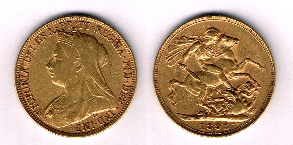 Victoria gold sovereign, 1895 and Edward VII gold sovereign, 1903. at Whyte's Auctions