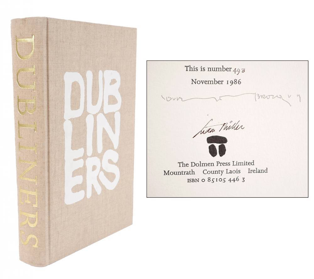 Joyce, James. Dubliners, illustrated by Louis le Brocquy, limited edition signed by le Brocquy and Liam Miller. at Whyte's Auctions