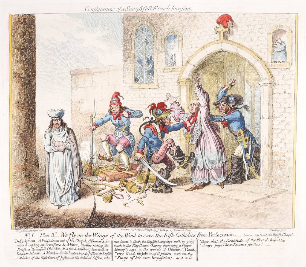 1798 Consequences of a Successful French Invasion, cartoon by Gillray. at Whyte's Auctions