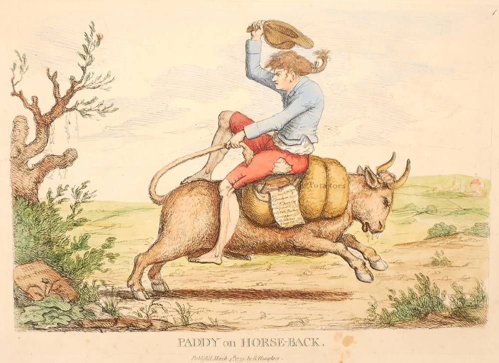 1779 Paddy on Horseback, cartoon by Gillray. at Whyte's Auctions