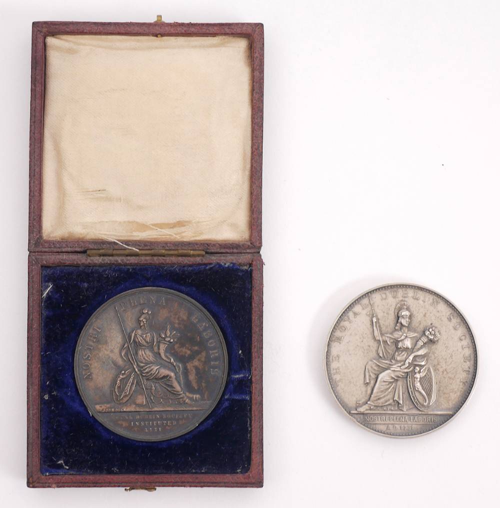 1926 Royal Dublin Society, Horse Show silver medal and a 1849 Silver award medal for drawing. at Whyte's Auctions