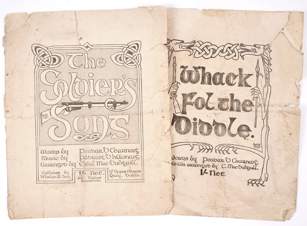 Peadar Kearney 'The Soldier's Song' and 'Whack Fol the Diddle', first editions. at Whyte's Auctions
