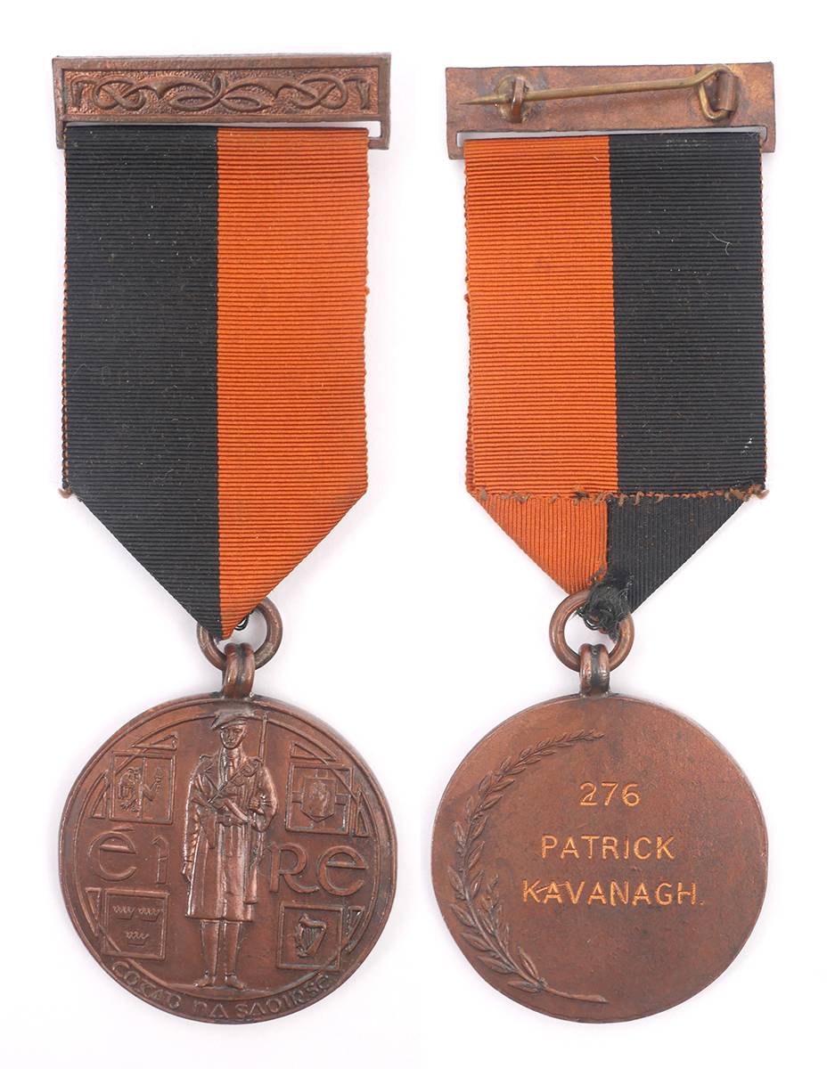 1917-1921 War of Independence Service Medal, named to Patrick Kavanagh, at Whyte's Auctions