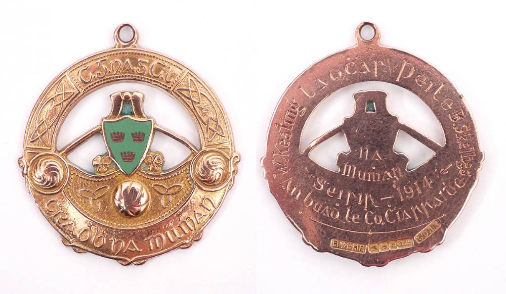 GAA 1914 Munster Senior Football Championship winner's medal to William Keating, Ballinaskelligs, Kerry. at Whyte's Auctions