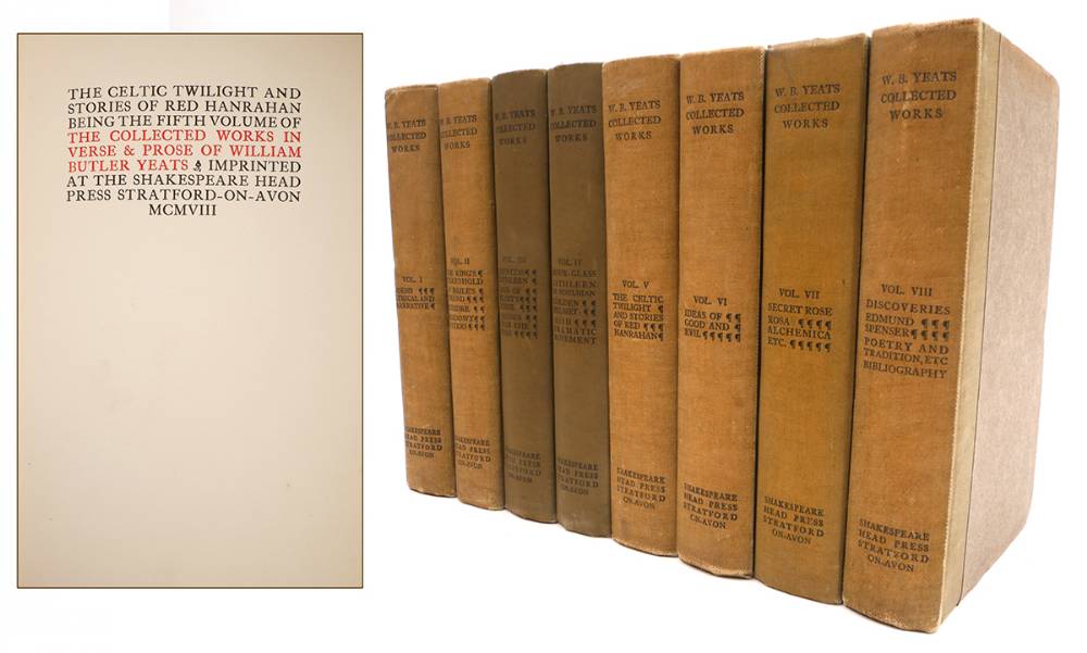 Yeats, William Butler. Collected Works in eight volumes and a signed autograph letter by Jack B Yeats. at Whyte's Auctions