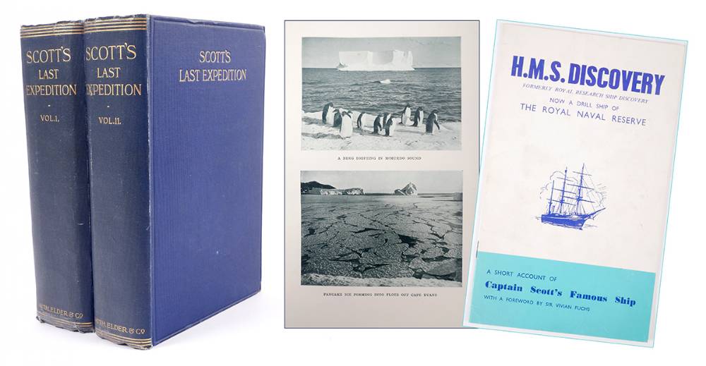 Scott, Robert Falcon, Huxley, Leonard (Ed.) Scott's Last Expedition. Scott's Last Expedition being the Journals of Captain R.F Scott R.N. at Whyte's Auctions