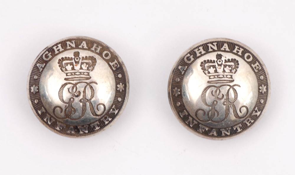 Circa 1780, Aghnahoe (Co. Tyrone) Infantry buttons. at Whyte's Auctions