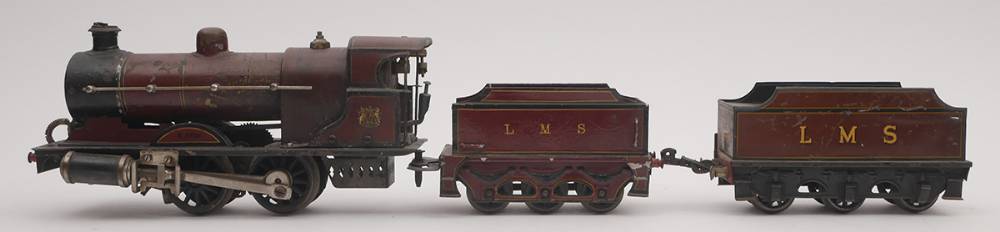 LMS O gauge 0-4-0 real steam locomotive and two tenders (3) at Whyte's Auctions