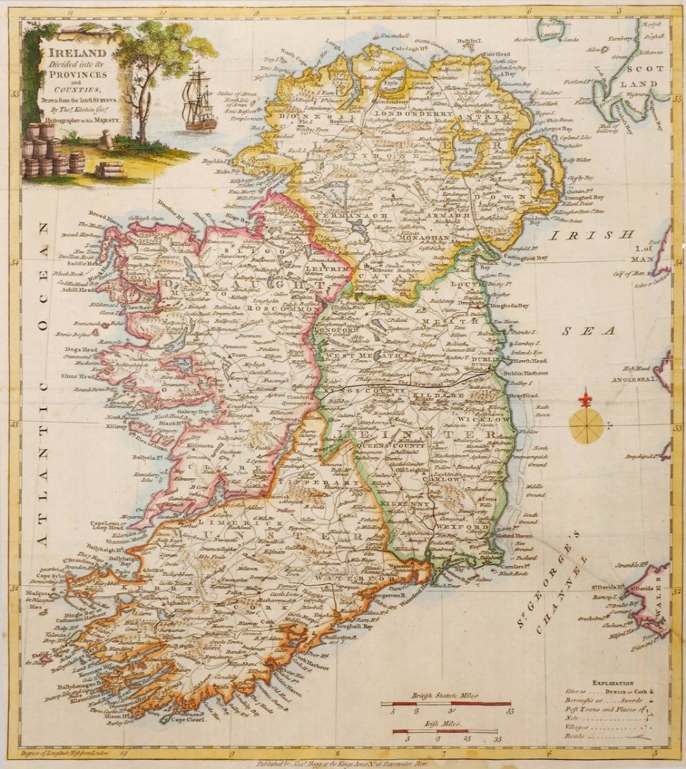 1780 Map of Ireland by Thomas Kitchin. at Whyte's Auctions