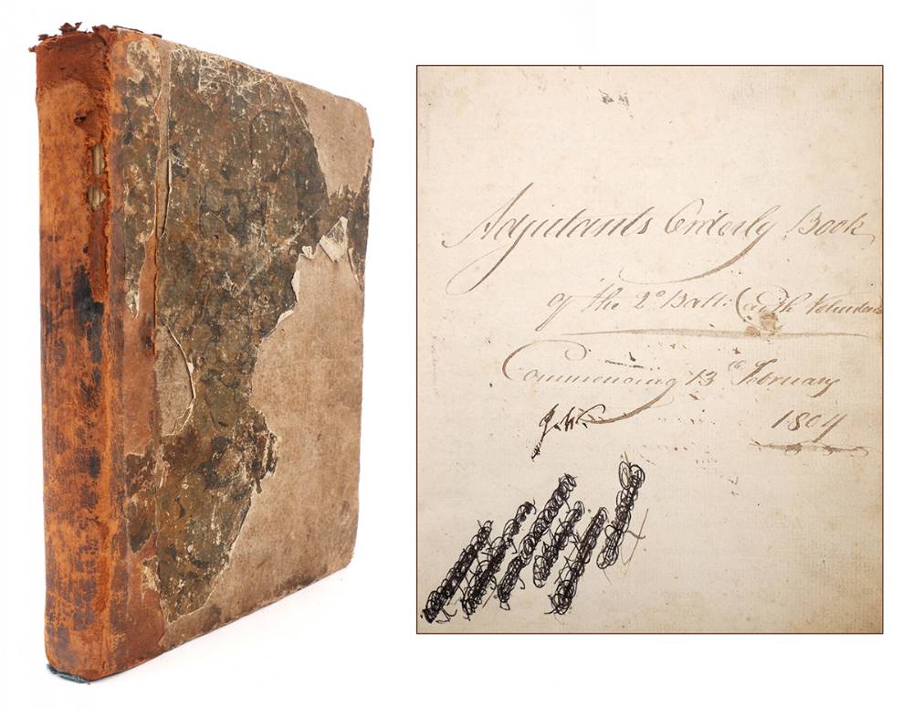 1804-1808 Caithness Volunteers, Scotland. Manuscript Adjutants Orderly Book of the 2nd Battalion. at Whyte's Auctions