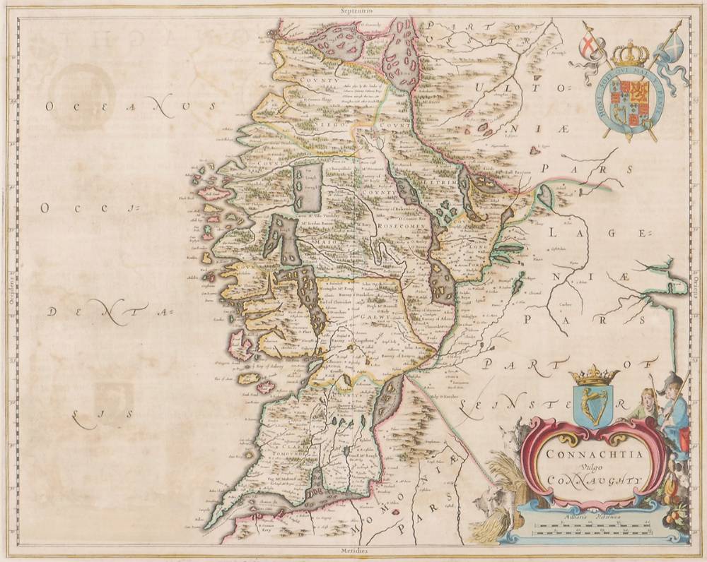 1659 Map of Connaught by Joan Blaeu. at Whyte's Auctions